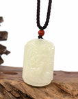 Baikalla Jewelry Jade Pendant Necklace Phoenix Baikalla™ "Dragon & Phoenix" Genuine HeTian White Nephrite Jade Pendant Necklace