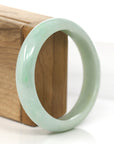 Baikalla Jewelry Jadeite Jade Bangle Bracelet Baikalla "Princess Half Round" Yellow- Green Jadeite Jade Bangle (58.77 mm)