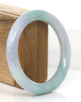 Baikalla Jewelry Jadeite Jade Bangle Bracelet High-quality Lavender-Green Natural Burmese Jadeite Jade Bangle (57.12 mm )