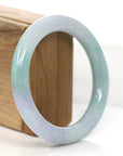 Baikalla Jewelry Jadeite Jade Bangle Bracelet High-quality Lavender-Green Natural Burmese Jadeite Jade Bangle (57.12 mm )