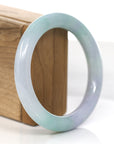 Baikalla Jewelry Jadeite Jade Bangle Bracelet High-quality Lavender-Green Natural Burmese Jadeite Jade Bangle (57.12 mm )