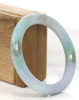 Baikalla Jewelry Jadeite Jade Bangle Bracelet High-quality Lavender-Green Natural Burmese Jadeite Jade Bangle (57.12 mm )