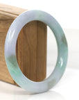 Baikalla Jewelry Jadeite Jade Bangle Bracelet High-quality Lavender-Green Natural Burmese Jadeite Jade Bangle (57.12 mm )
