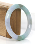 Baikalla Jewelry Jadeite Jade Bangle Bracelet High-quality Lavender-Green Natural Burmese Jadeite Jade Bangle (57.12 mm )