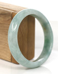 Baikalla Jewelry Jadeite Jade Bangle Bracelet Baikalla "Classic Princess Half Round" Blue- Green Jadeite Jade Bangle (58.62 mm)