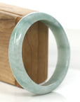 Baikalla Jewelry Jadeite Jade Bangle Bracelet Baikalla "Classic Princess Half Round" Blue- Green Jadeite Jade Bangle (58.62 mm)