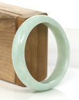 Baikalla Jewelry Jadeite Jade Bangle Bracelet Baikalla "Princess Half Round" Yellow- Green Jadeite Jade Bangle (58.77 mm)