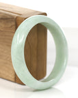 Baikalla Jewelry Jadeite Jade Bangle Bracelet Baikalla "Princess Half Round" Yellow- Green Jadeite Jade Bangle (58.77 mm)