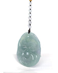 Baikalla Jewelry Jade Carving Necklace Baikalla™ "Soring Dragon" Natural Jadeite Jade Blue Green Pendant Necklace For Men, Collectibles.