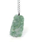 Baikalla Jewelry Jade Carving Necklace Baikalla™ "Soaring dragon" Natural Jadeite Jade Blue Green Pendant Necklace For Men, Collectibles