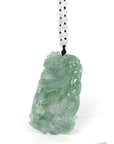 Baikalla Jewelry Jade Carving Necklace Baikalla™ "Soaring dragon" Natural Jadeite Jade Blue Green Pendant Necklace For Men, Collectibles