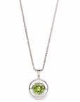 Baikalla Jewelry Gemstone Pendant Necklace Pendant Only / Peridot 14k White Gold Genuine AAA Royal Peridot Pendant Necklace