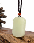 Baikalla Jewelry Jade Pendant Necklace Baikalla™ "Dragon & Phoenix" Genuine HeTian White Nephrite Jade Pendant Necklace