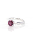 Baikalla Jewelry Gold Sapphire Ring 14k White Gold Purple Garnet Ring