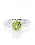 Baikalla Jewelry Gold Sapphire Ring 5 14k White Gold Peridot Ring