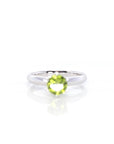 Baikalla Jewelry Gold Sapphire Ring 14k White Gold Peridot Ring