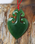 Baikalla Jewelry Baikalla™ "Lucky Jade Anchor" Green Jade Pendant Necklace