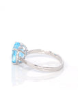 Baikalla Jewelry Gemstone Ring Baikalla™ Sterling Silver Sky Blue Topaz Love Heart Ring