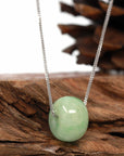 Baikalla Jewelry Jade Pendant Necklace Baikalla™ "Good Luck Button" Necklace Real Rich Green Jade Lucky KouKou Pendant Necklace