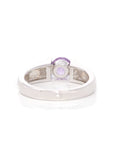 Baikalla Jewelry Gemstone Ring Amethyst Baikalla™ Sterling Silver Oval Swiss Blue Topaz & Amethyst Ring