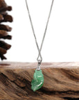 Baikalla Jewelry Jade Pendant Necklace Baikalla "Prosperity Every Year (年年有鱼)" Lucky Fish Carving Pendant Necklace Natural Jadeite Jade
