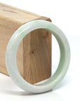 Baikalla Jewelry Jadeite Jade Bangle Bracelet Baikalla™ "Classic Bangle" Genuine Burmese Green Jadeite Jade Bangle Bracelet (58.6 mm)