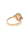 Baikalla Jewelry Jadeite Engagement Ring Baikalla "Sarah" 18k Rose Gold Natural Ice Jadeite & Tourmaline Engagement Ring