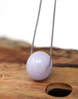 Baikalla Jewelry Jade Pendant Necklace Baikalla™ "Good Luck Button" Necklace Real Lavender-Green Jade Lucky KouKou Pendant Necklace
