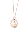 Baikalla Jewelry Gemstone Pendant Necklace 18k White Gold White Pearl Necklace With CZ