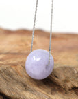 Baikalla Jewelry Jade Pendant Necklace Baikalla™ "Good Luck Button" Necklace Real Lavender Jade Lucky KouKou Pendant Necklace