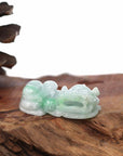 Baikalla Jewelry genuine jadeite carving Genuine Burmese Green Jadeite Jade PiXiu Pendant Necklace