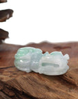 Baikalla Jewelry genuine jadeite carving Genuine Burmese Green Jadeite Jade PiXiu Pendant Necklace