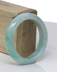 Baikalla Jewelry Jadeite Jade Bangle Bracelet Genuine Burmese High-End Green Jadeite Jade Bangle Bracelet (54.3mm)
