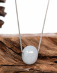 Baikalla Jewelry Jade Pendant Necklace Baikalla™ "Good Luck Button" Necklace Light Lavender Jade Lucky KouKou Pendant Necklace