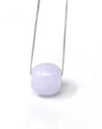 Baikalla Jewelry Jade Pendant Necklace Baikalla™ "Good Luck Button" Necklace Real Lavender Jade Lucky TongTong Pendant Necklace