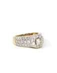 Baikalla Jewelry Gold Diamond Men's Ring 14k White Gold Diamond Engagement Ring
