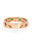 Baikalla Jewelry Jadeite Engagement Ring Baikalla™ "Orla" 18k Rose Gold Natural Imperial Jadeite Wedding Band