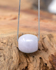 Baikalla Jewelry Jade Pendant Necklace Baikalla™ "Good Luck Button" Necklace Real Lavender Jade Lucky TongTong Pendant Necklace