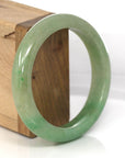 Baikalla Jewelry Jadeite Jade Bangle Bracelet Genuine Burmese Yellowish Green Jadeite Jade Bangle (57.10 mm)