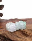 Baikalla Jewelry genuine jadeite carving Genuine Burmese Lavender & Green Jadeite Jade PiXiu Pendant Necklace