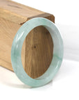 Baikalla Jewelry Jadeite Jade Bangle Bracelet Genuine Burmese Green Jadeite Jade Bangle Bracelet (56.80 mm)