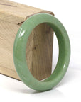 Baikalla Jewelry Jadeite Jade Bangle Bracelet Baikalla™ "Classic Bangle" Genuine Burmese High End Deep Green Jadeite Jade Bangle Bracelet (56.43mm)