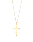 Baikalla Jewelry 14K Pure Yellow Gold Pendant Pendant Only 14k Yellow Gold Crosse Charm Necklace