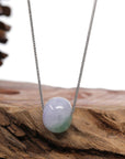 Baikalla Jewelry Jade Pendant Necklace Baikalla "Good Luck Button" Necklace Green & Lavender Jadeite Jade Lucky Tong Tong Pendant Necklace
