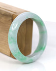 Baikalla Jewelry Jadeite Jade Bangle Bracelet Baikalla™ "Classic Bangle" Genuine Jadeite Jade Lavender Green Bangle Bracelet (56.29mm)