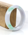 Baikalla Jewelry Jadeite Jade Bangle Bracelet Baikalla Genuine White & Green Burmese Jadeite Jade Bangle Bracelet (59.01mm)