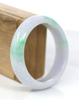 Baikalla Jewelry Jadeite Jade Bangle Bracelet Baikalla Genuine White & Green Burmese Jadeite Jade Bangle Bracelet (59.01mm)
