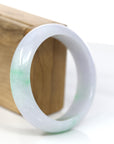 Baikalla Jewelry Jadeite Jade Bangle Bracelet Baikalla Genuine White & Green Burmese Jadeite Jade Bangle Bracelet (59.01mm)