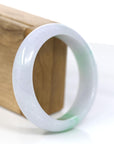 Baikalla Jewelry Jadeite Jade Bangle Bracelet Baikalla Genuine White & Green Burmese Jadeite Jade Bangle Bracelet (59.01mm)