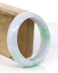 Baikalla Jewelry Jadeite Jade Bangle Bracelet Baikalla Genuine White & Green Burmese Jadeite Jade Bangle Bracelet (59.01mm)